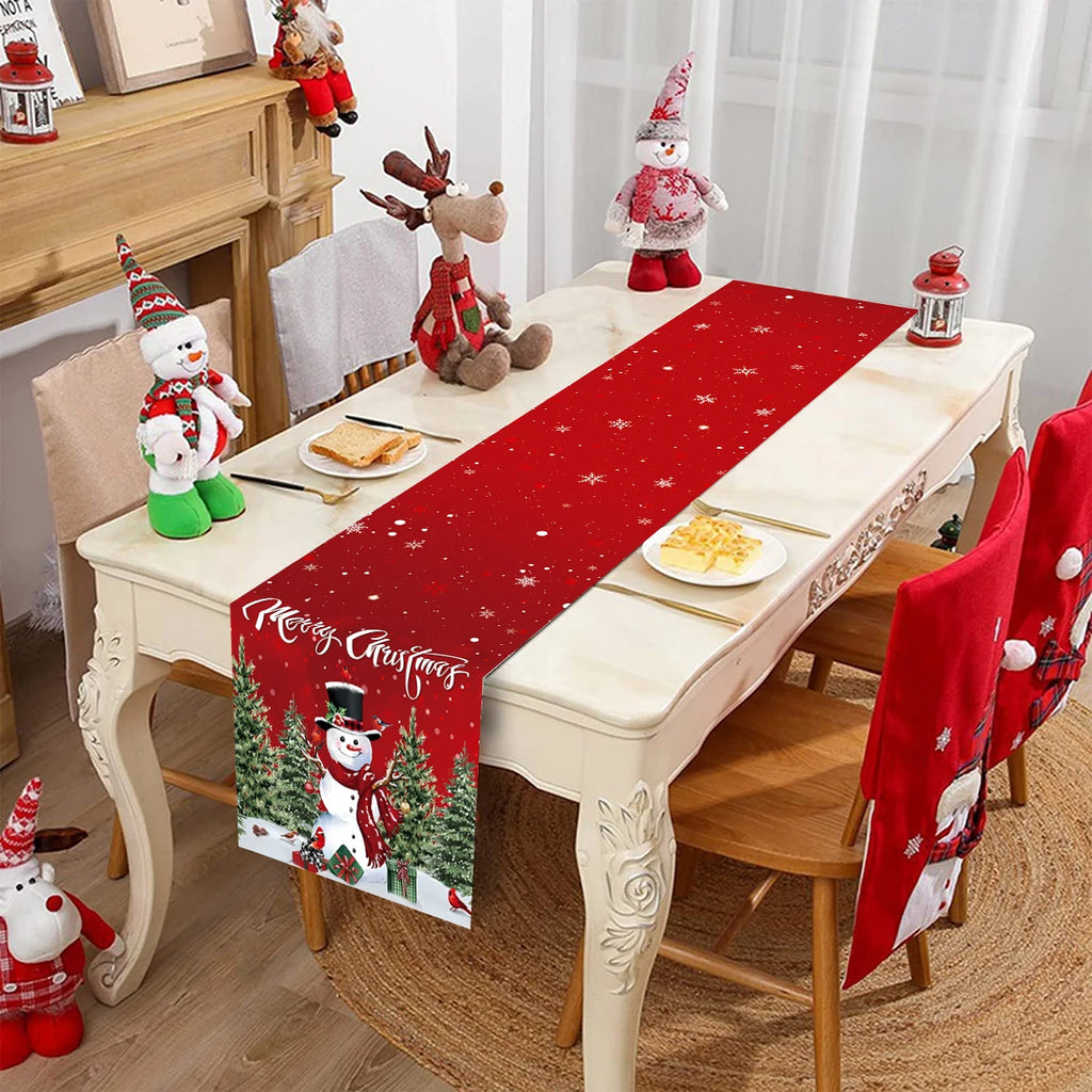 Natal papai noel corredor de mesa navidad natal noel árvore boneco de neve bandeira de mesa feliz natal decoração para casa 2025 ano novo 2026