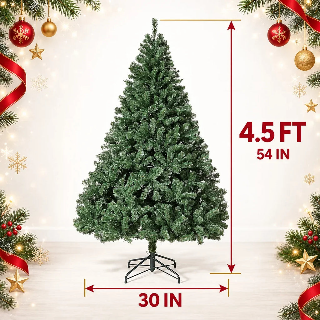 Árvore de Natal com galhos em forma de cedro, 1,8 metros ou 2,3 metros de altura, galhos em PVC, base estável