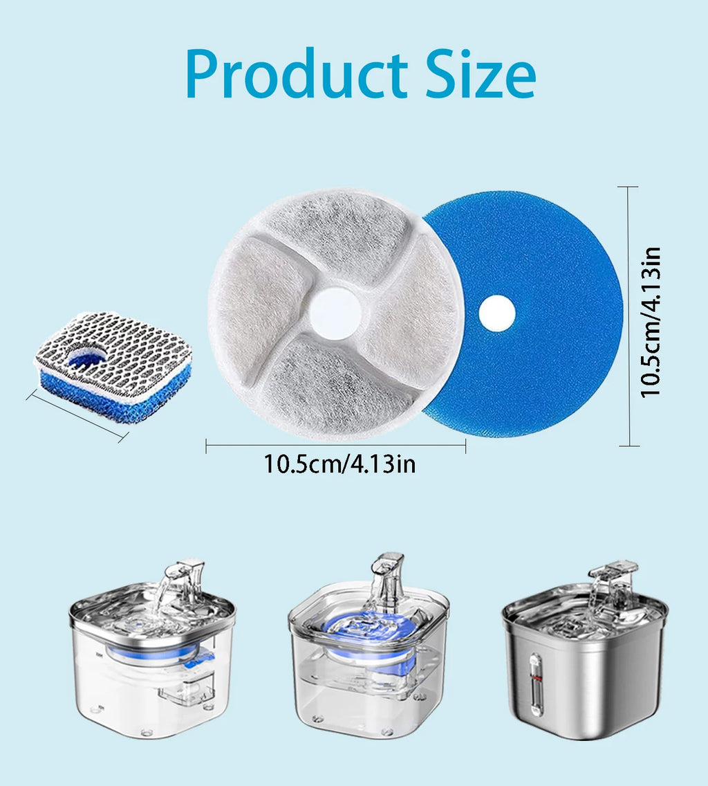 Dispensador de água para animais de estimação, filtro para fonte de água de gato, filtro para fonte potável, filtragem de ciclo, fácil de limpar