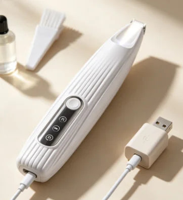 Aparador de Pelos Sem Fio HTMCK com LED, Baixo Ruído e à Prova d'Água para Cães e Gatos