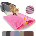 Tapete de areia para gatos, camada dupla, antiderrapante, grande, caixa de areia para animais de estimação, resistente ao desgaste, à prova d'água, antiderrapante, tapete de areia para gatos