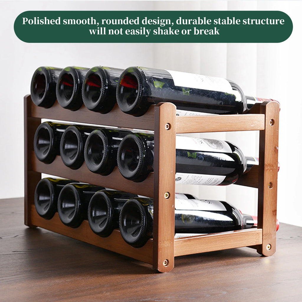 Rack de vinho de madeira, suporte de armário de exibição de garrafa de vinho, prateleira, vitrines de vinho, bancada, rack de armazenamento de vinho, adega, acessórios de bar