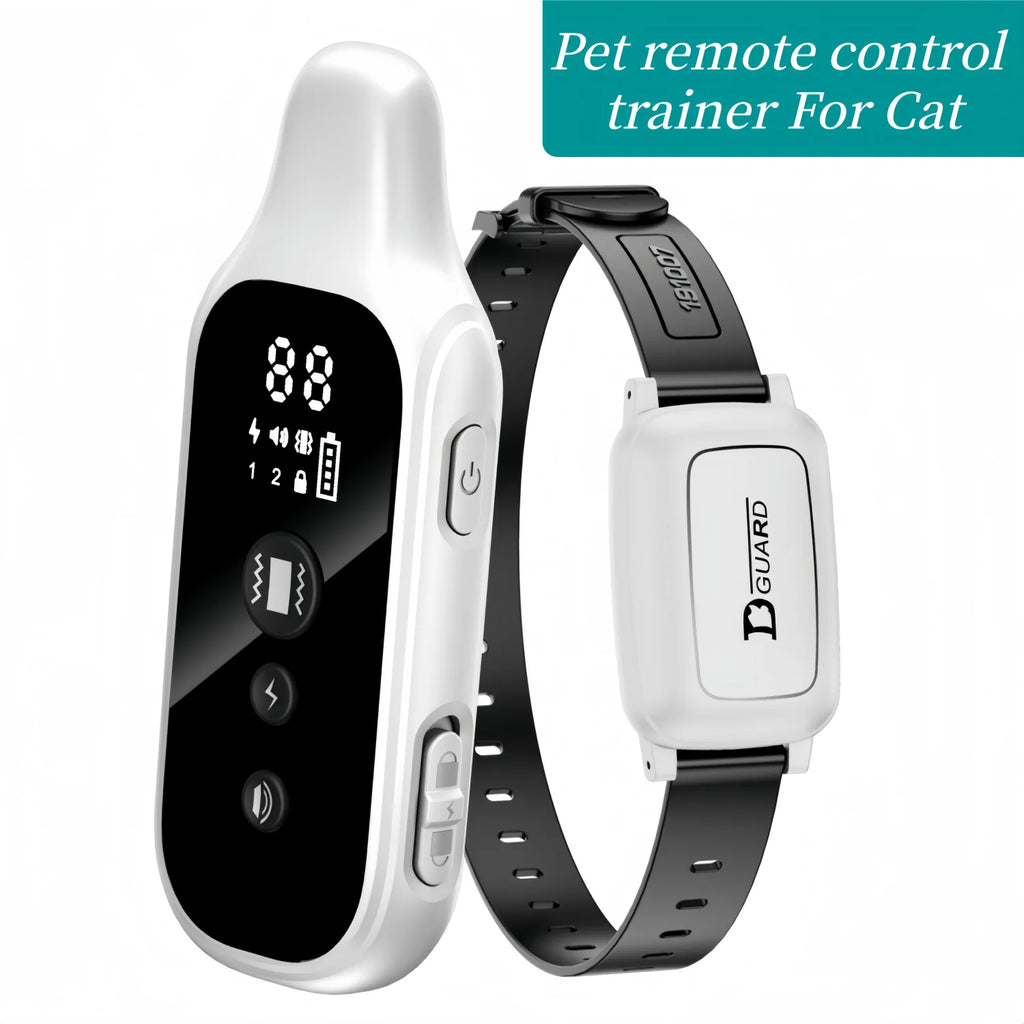 Coleira de Treinamento para Gatos, Coleira de Choque para Gatos com Controle Remoto de 3000-3300FT, Coleira Anti-Miado para Gatos, Coleira de Controle Remoto para Gatos, Produtos para Animais de Estimação