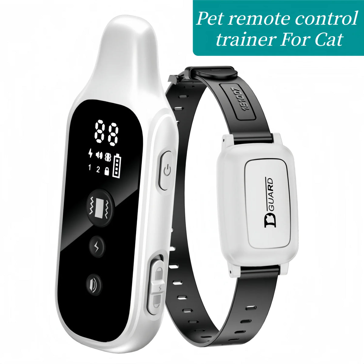 Coleira de Treinamento para Gatos, Coleira de Choque para Gatos com Controle Remoto de 3000-3300FT, Coleira Anti-Miado para Gatos, Coleira de Controle Remoto para Gatos, Produtos para Animais de Estimação