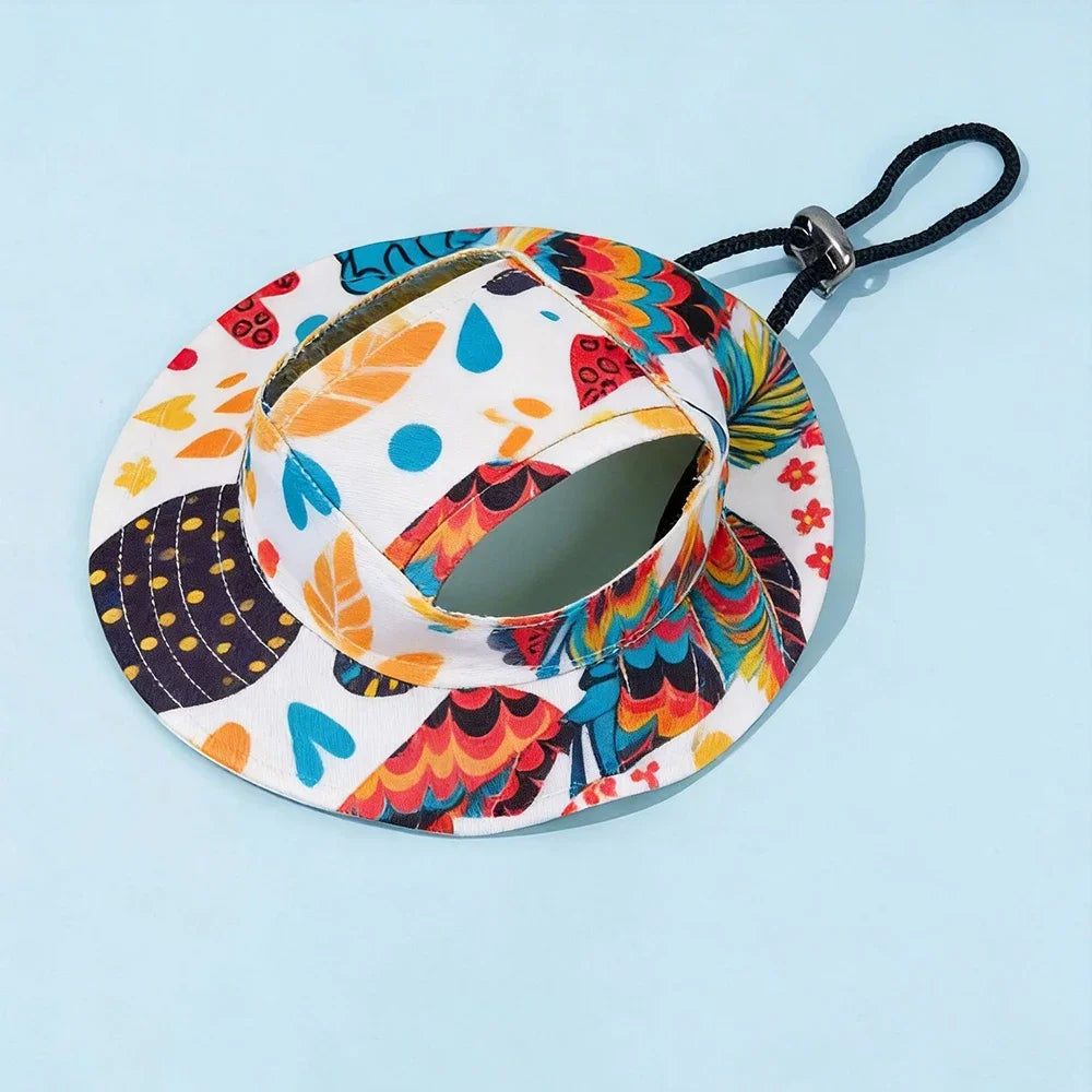 Chapéu de Sol para Pets Ajustável para Cães e Gatos de Pequeno e Médio Porte, Shiba Inu, Corgi, Filhotes, Gatinhos