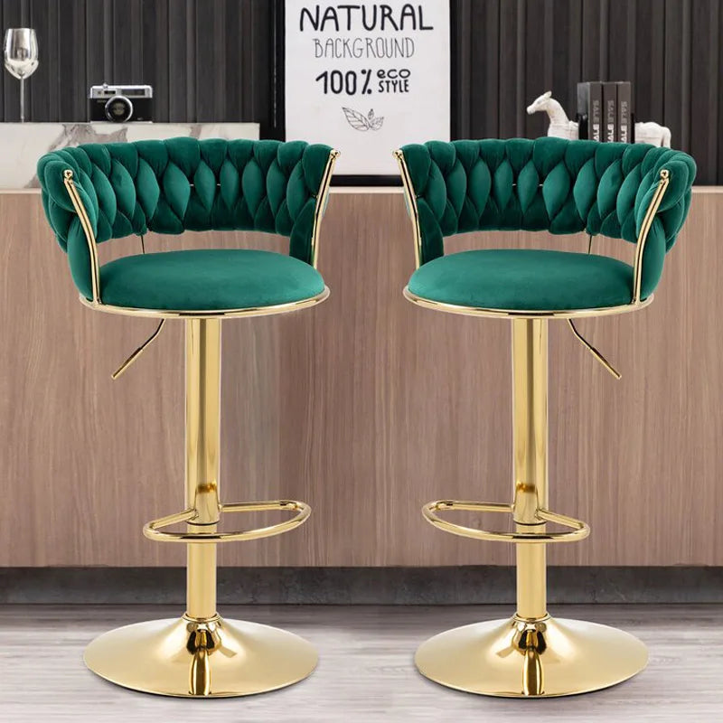 Bancos de bar modernos com pernas douradas, altura ajustável, banco de bar minimalista italiano, designer ergonômico, mama sandalyesi, móveis de cozinha