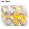 6cm champanhe ouro glitter bolas de natal diy árvore de natal pendurado pingentes de bola brilhante para decoração de festa de ano novo ornamentos