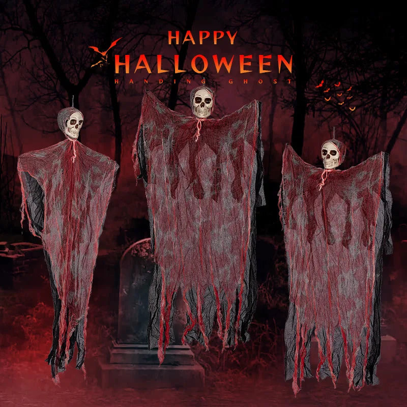 1pc 90cm decoração de halloween esqueleto fantasmas pendurado decoração decorações para ao ar livre indoor festa barra assustador adereços cemitério decoração