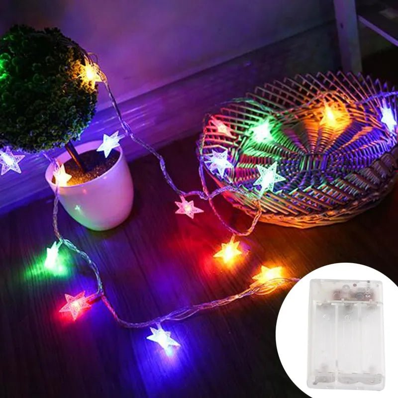 Led estrela luzes de fadas ao ar livre luzes corrente guirlanda lâmpada luzes da corda festa casa casamento terraço jardim decoração natal - Kasa & Pet
