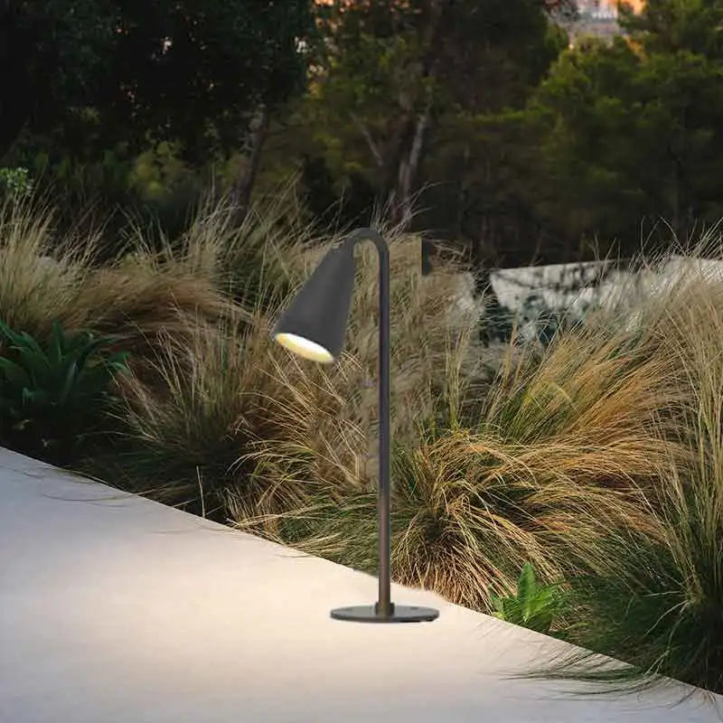 Gramado impermeável ao ar livre simplificado moderno reed lâmpada pátio paisagem gramado conectado à lâmpada elétrica plug in