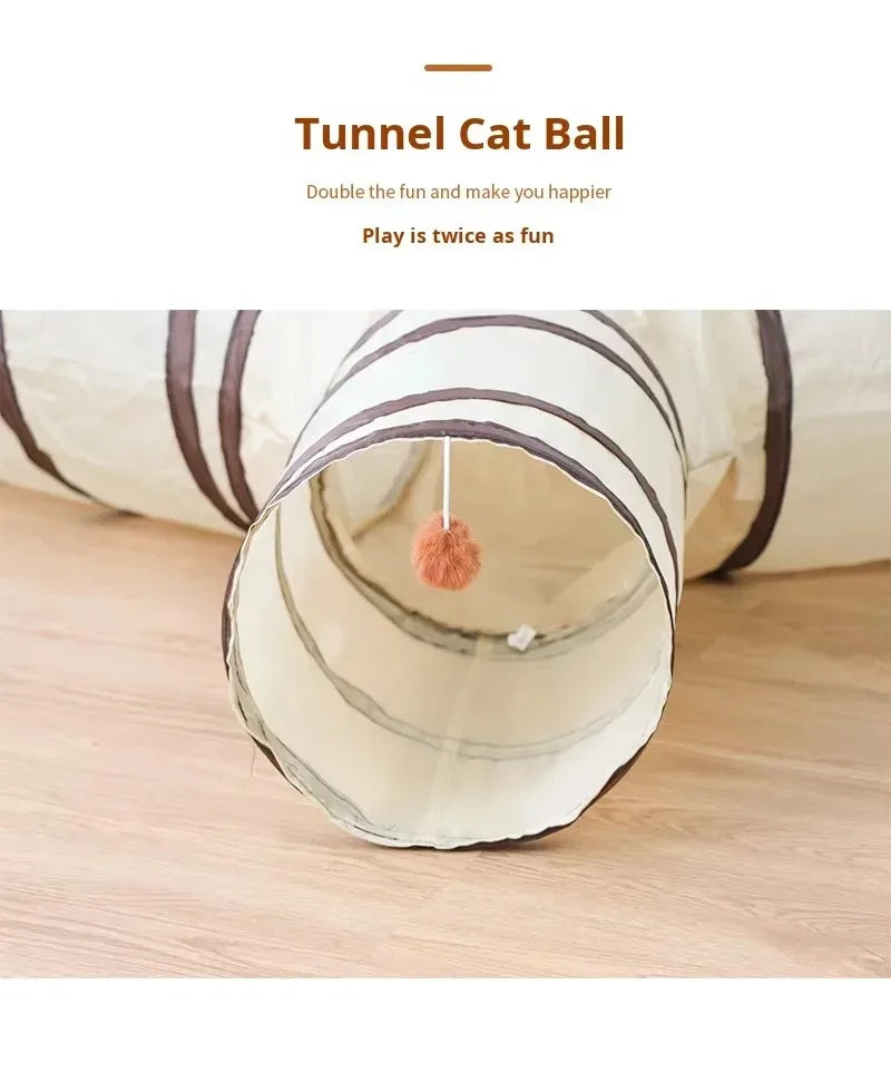 Túnel Dobrável para Gatos, Brinquedo Interativo para Gatos, Filhotes, Cães e Coelhos, para Treinamento e Diversão, Alivia o Tédio.