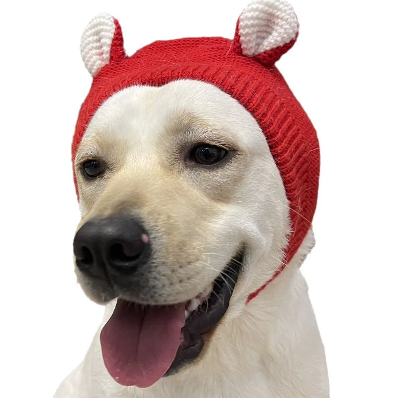 Chapéu de inverno aconchegante para animais de estimação, proteção para os ouvidos, chapéu quente para cães médios e grandes, ideal para caminhadas ao ar livre, clima frio, fantasia de férias