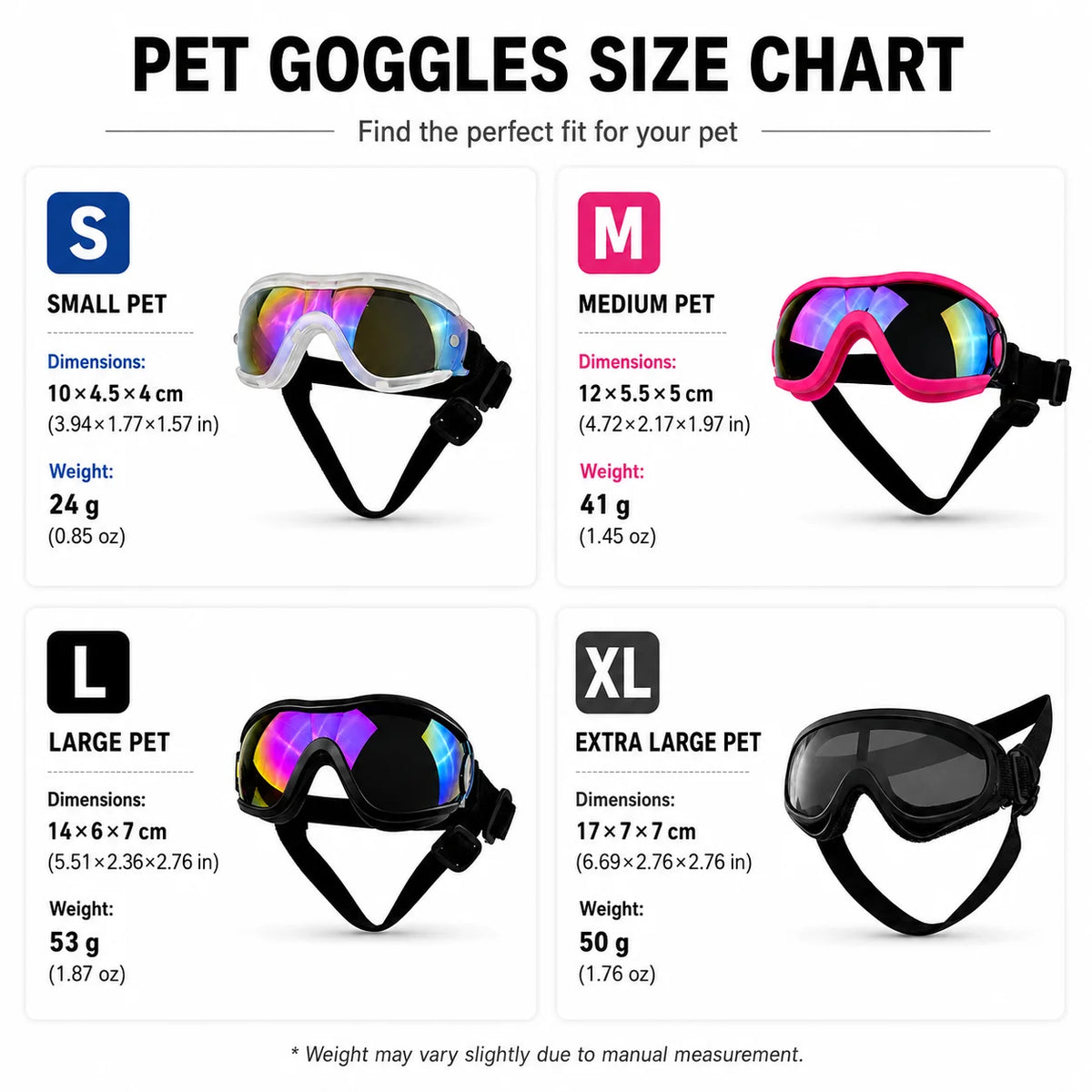 Óculos de Proteção para Cães Pequenos e Médios com Proteção UV e à Prova de Vento, Óculos de Sol para Animais de Estimação com Alça Ajustável