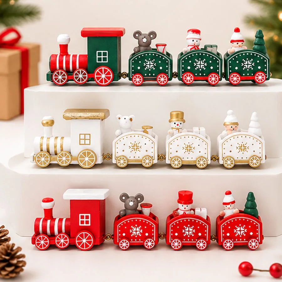 Decorações de Natal: Trem, Enfeites para Árvore de Natal, Decoração para Festas e Casa, Ano Novo 2026, Presente de Natal, Adereços para Vitrine