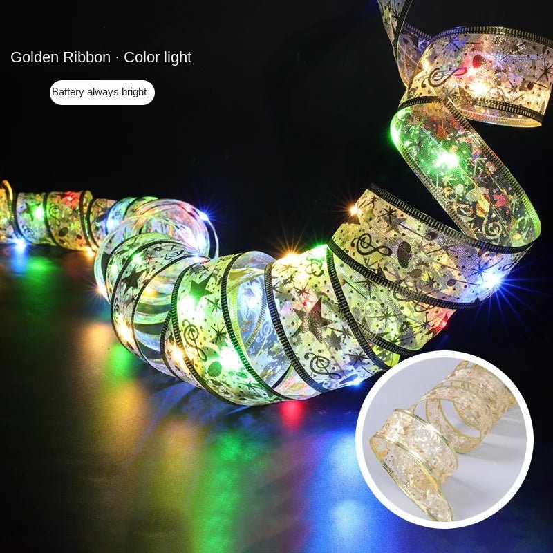Decoração de natal fita luzes de fadas ornamento da árvore de natal luzes da corda de natal navida natal decoração de ano novo 2025 - Kasa & Pet