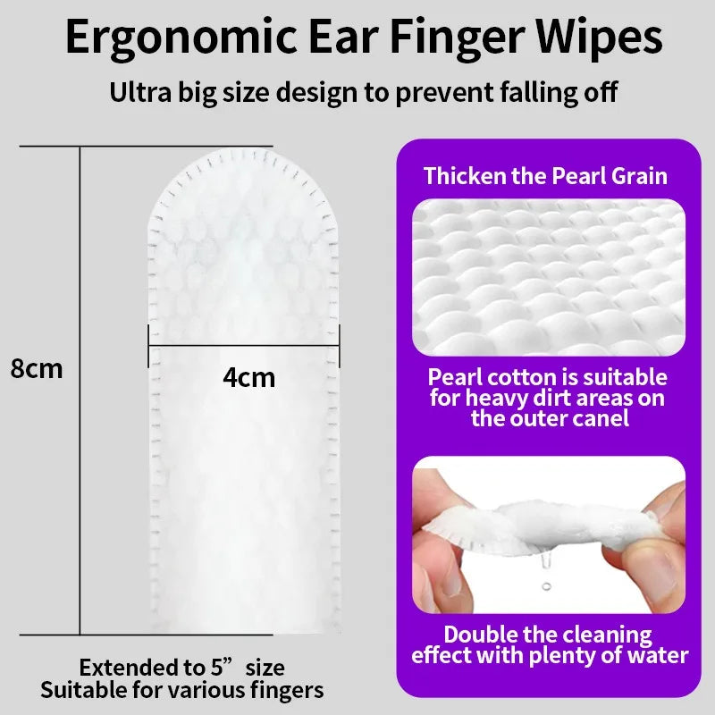 Produtos de Limpeza para Animais de Estimação: Lenços para Limpeza de Ouvidos, Cuidados Auriculares, Pontas de Dedo para Remoção de Ácaros, Produtos para Limpeza de Ouvidos de Cães e Gatos