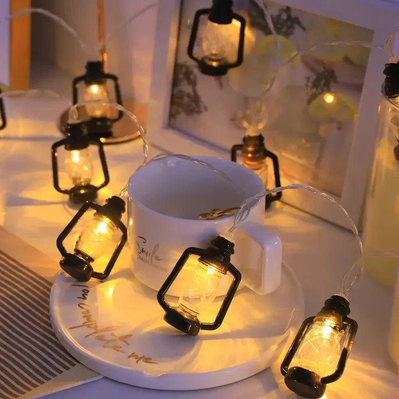 Lanterna luzes da corda 80 luzes led vintage natal dia das bruxas luzes decorativas da corda pátio jardim casa 484 - Kasa & Pet