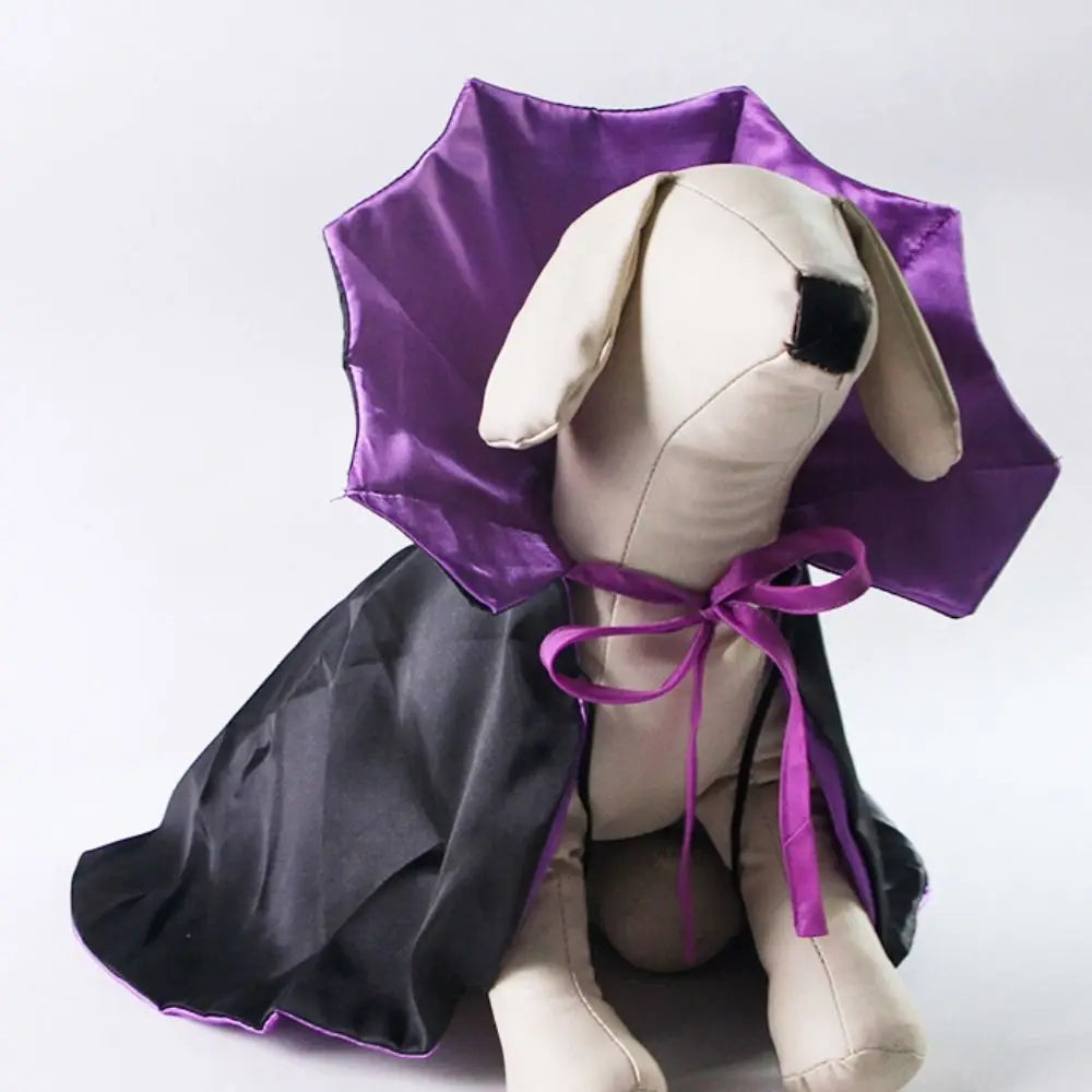 Fantasia de Halloween para Animais de Estimação com Gola Alta, Capa de Cosplay para Gato Confortável e Ajustável, Tecido Macio, Acessórios para Animais de Estimação, Vestido para Filhotes e Gatinhos para Festas