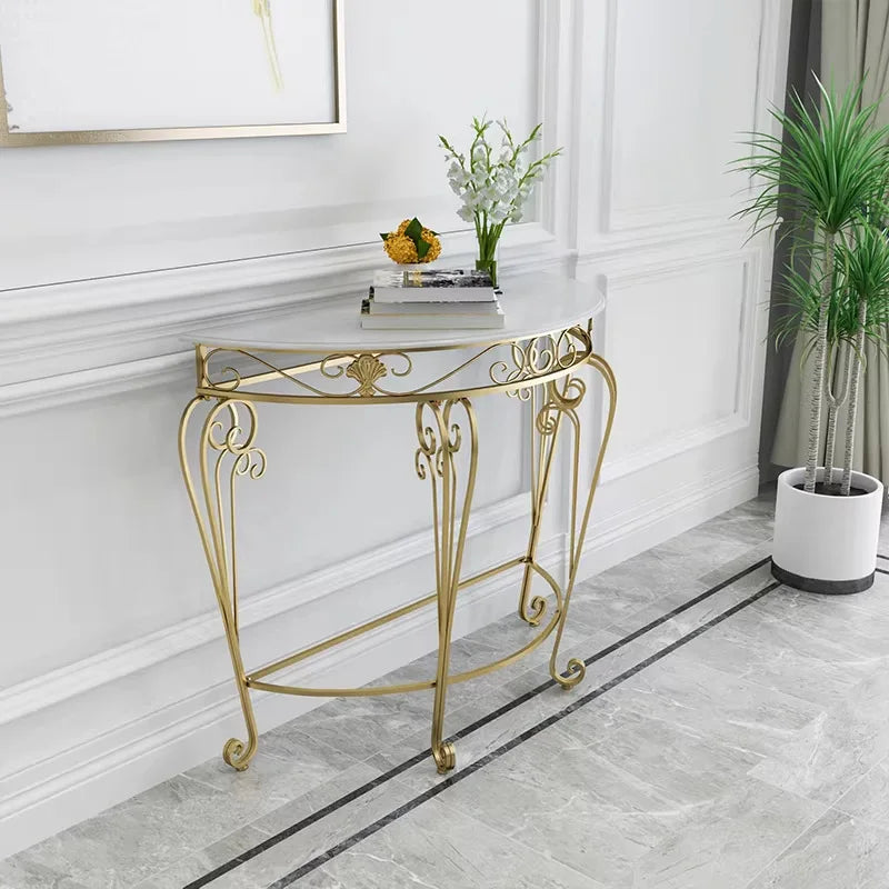 Mesas de consola nórdicas de ferro forjado, mesa de consola para corredor, mesa de entrada, móveis para sala de estar, decoração de corredor