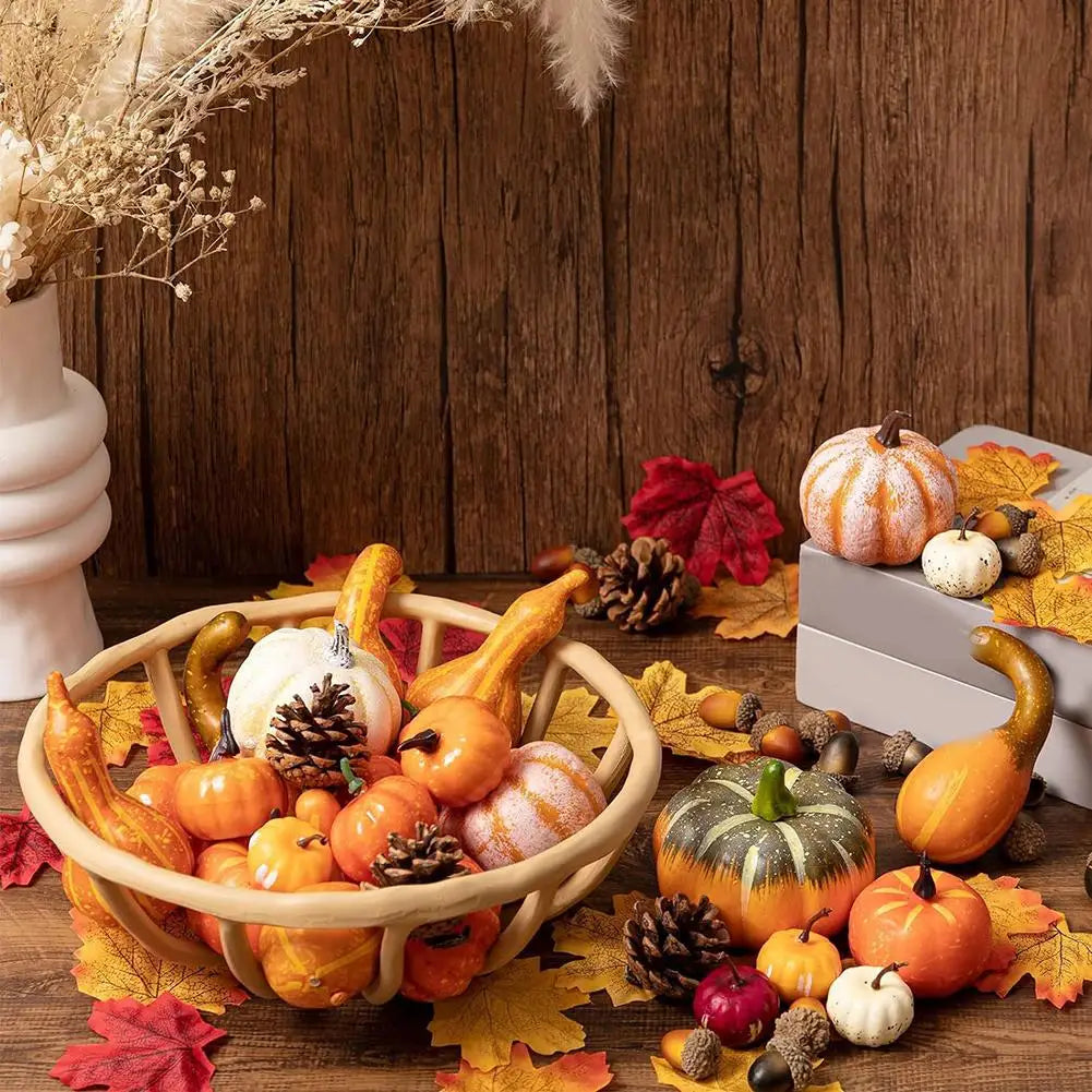 Decoração de Outono para Casa, Decoração Reutilizável para Feriados, Folhas de Outono, Acentos Decorativos para Ação de Graças e Halloween