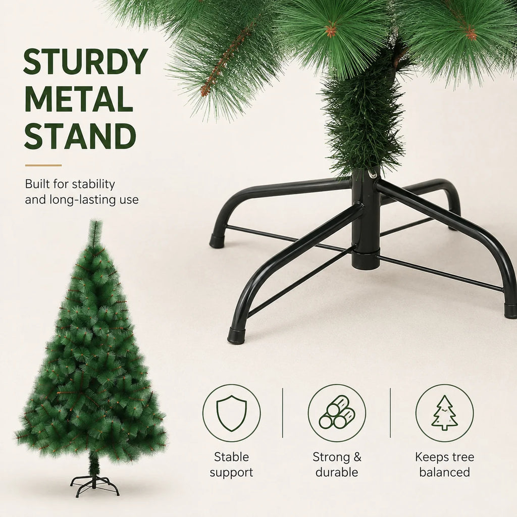 100% completo pe árvore de natal agulhas de pinho artificial decoração da árvore de natal casa decoração de natal atmosfera decoração 90cm-180cm
