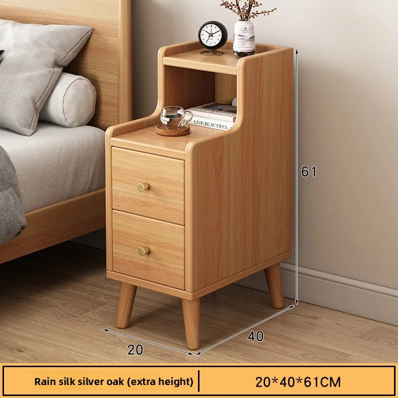Mesa de Cabeceira Multifuncional para Casa, Armário Estreito de Armazenamento para Quarto Pequeno, Armário de Cabeceira