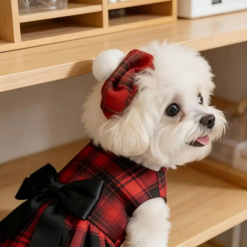 Roupa para Cães e Gatos: Colete Xadrez com Gravata para Cães Pequenos e Médios, Casaco de Primavera Verão para Cachorros, Teddy Bear, Pomeranian, Fantasia para Pets