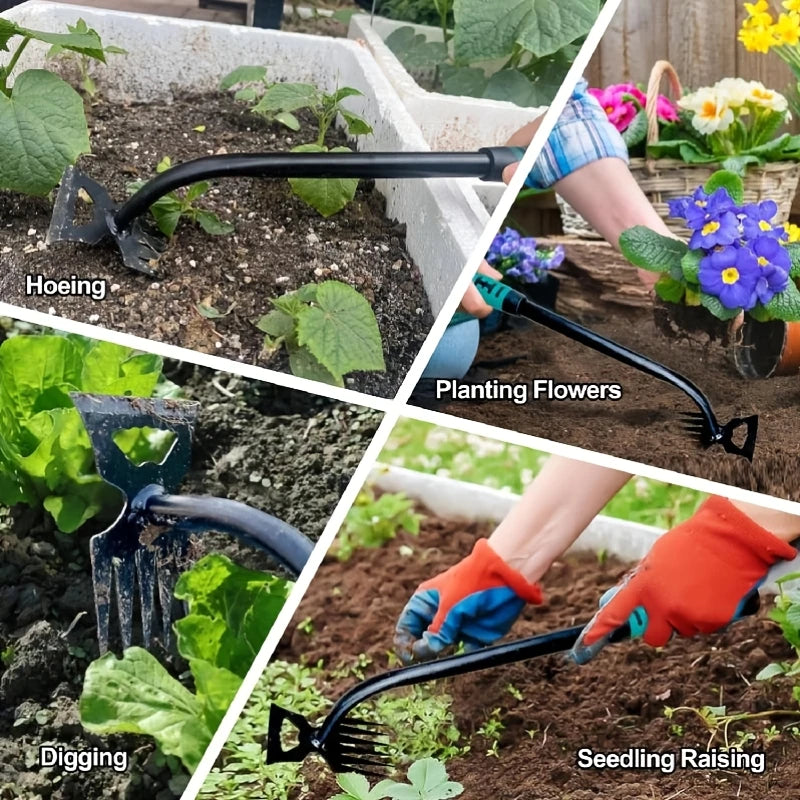 Rake para jardinagem, ferramenta manual para arar e soltar o solo, ferramenta manual para plantio de vegetais, ferramenta manual para jardinagem