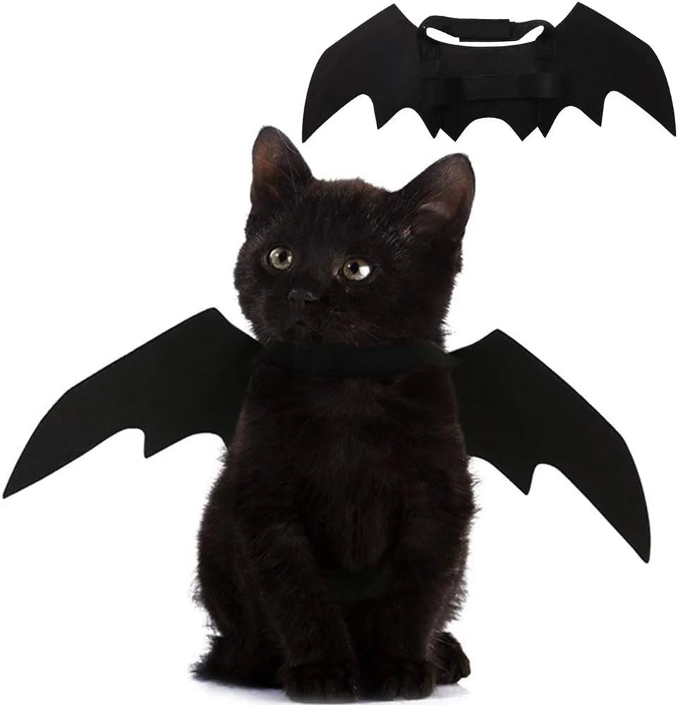 Asas de Morcego para Animais de Estimação de Halloween, Acessórios de Cosplay para Gatos e Cães, Adereços de Transformação para Festas Festivas com Atmosfera Divertida
