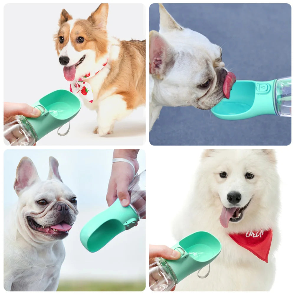 Garrafa de água portátil para cães pequenos e grandes gatos ao ar livre à prova de vazamento andando tigelas chihuahua buldogue francês suprimentos