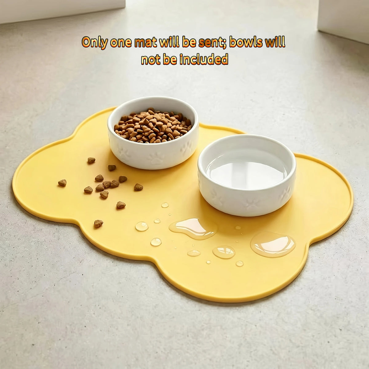 Tapete de Silicone para Animais de Estimação, à Prova de Vazamentos e Antiderrapante para Cães e Gatos, Tapete Oval para Tigelas Kasa & Pet