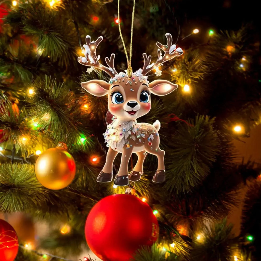 Decoração de natal cervos árvore de natal elk ornamento decoração para casa rena feliz natal presente navidad noel ano novo 2024