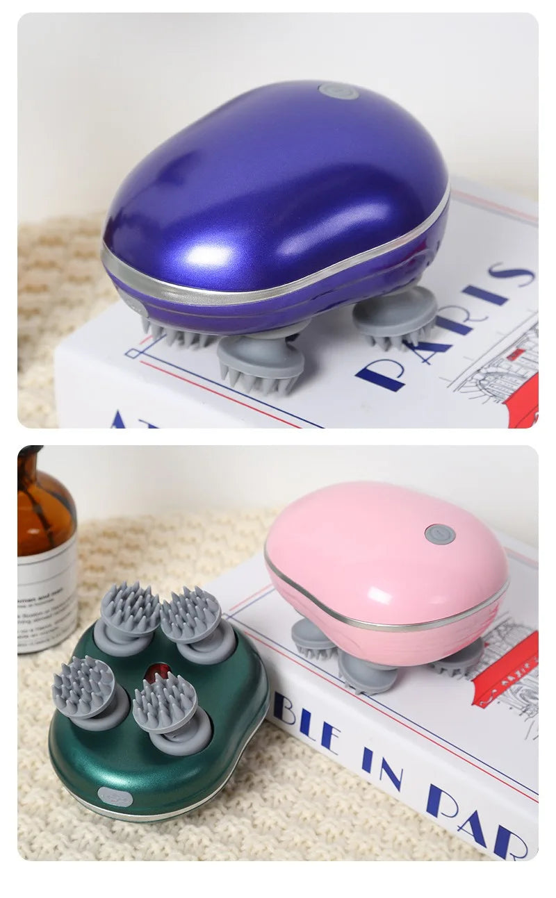Animal de estimação cabeça elétrica massageador instrumento multi-funcional carregamento gato descompressão relaxar tecido amassar produtos vibratórios para animais de estimação
