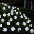 100 conduziu a lâmpada solar para exterior, impermeável, 12m, 12m, luz-acima, fada, bola de cristal, guirlandas do jardim, decoração do Natal