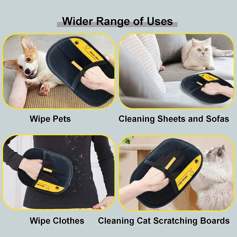 Luvas Eletrostáticas Removedoras de Pelos de Animais, Nova Luva para Remoção de Pelos de Gatos e Cães 2025