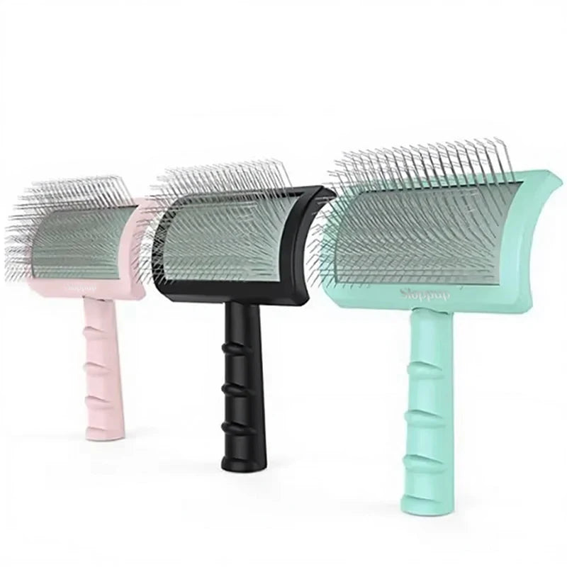 Cão aliciamento pente derramar cabelo remover agulha escova slicker massagem nó aberto pente ferramenta de cabelo grande cão suprimentos para animais de estimação acessórios