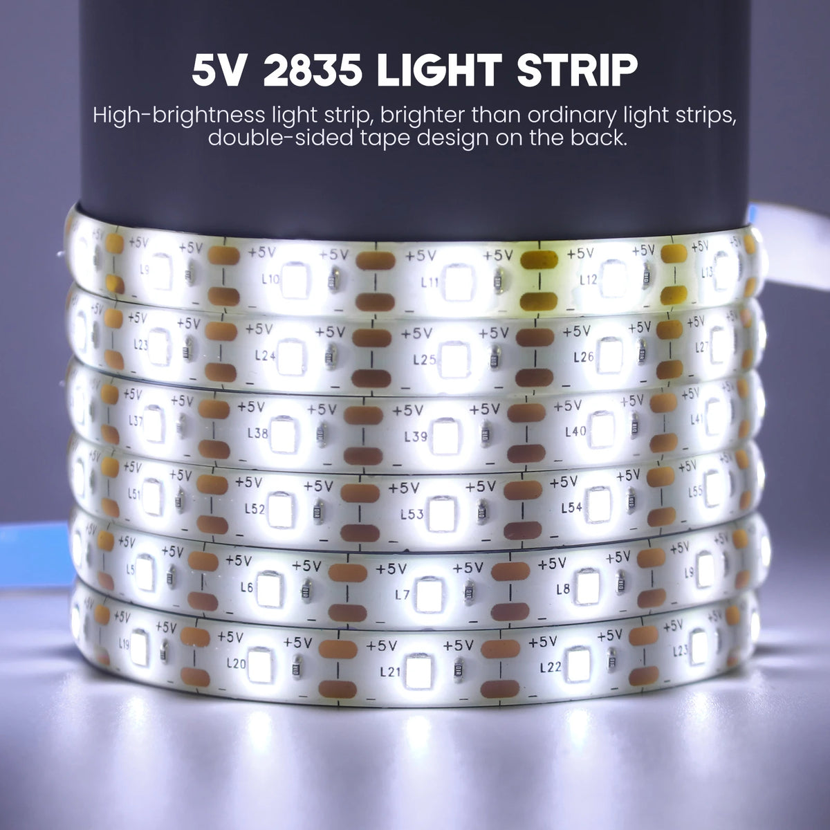 5v 2835 luz de tira led usb 60leds/m fita flexível led com interruptor branco quente à prova dwaterproof água luzes led para decoração do quarto