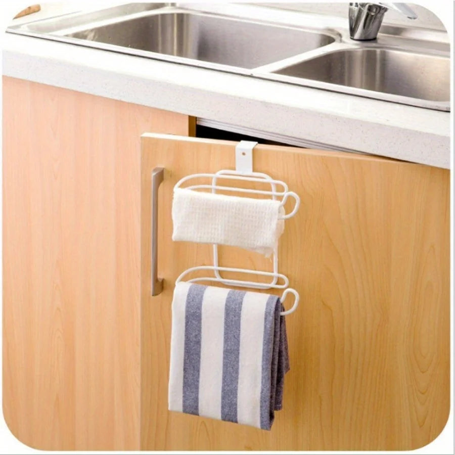Suporte de papel higiênico de 2 camadas, rack de rolo de armazenamento para banheiro, porta suspensa, barra de toalha, gaveta, ganchos traseiros, cabide de cozinha