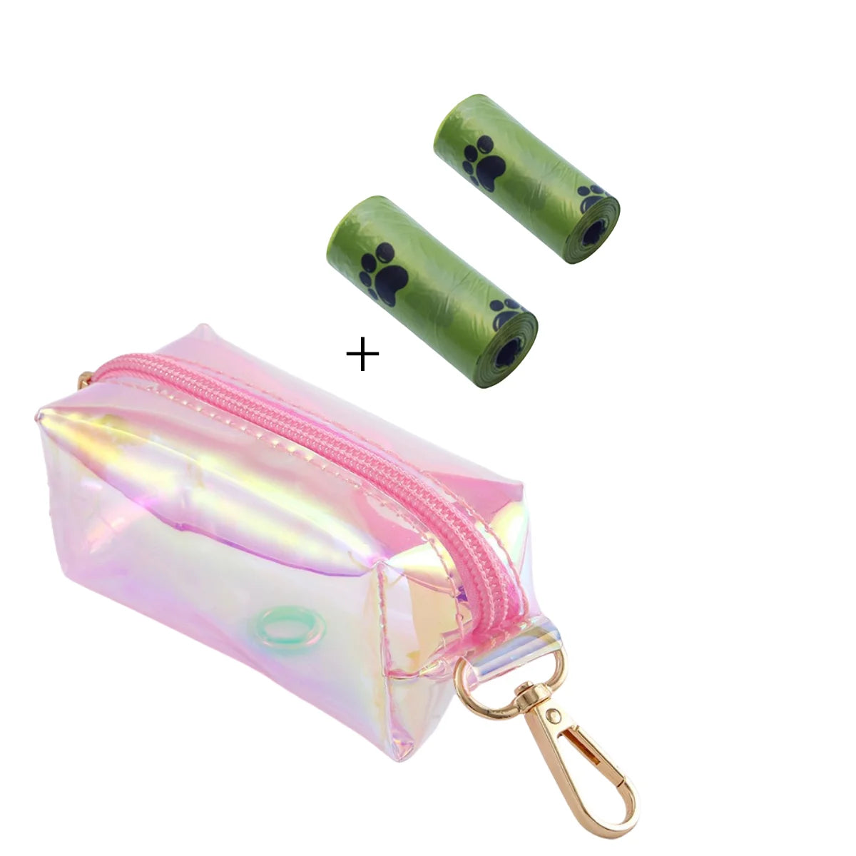 Novo pet cocô selecionador de couro a laser saco lixo escudo colorido transparente alto volume biodegradável dispensador suprimentos para animais estimação
