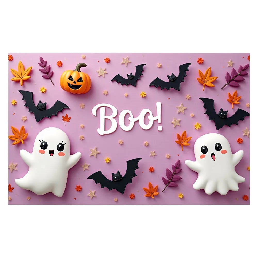 Decoração Halloween Backdrop, Parede Rosa, Fantasma Assustador, Abóbora Saltitante, Fotografia, Birthday Party, Raparigas, Bebé, 180x110cm