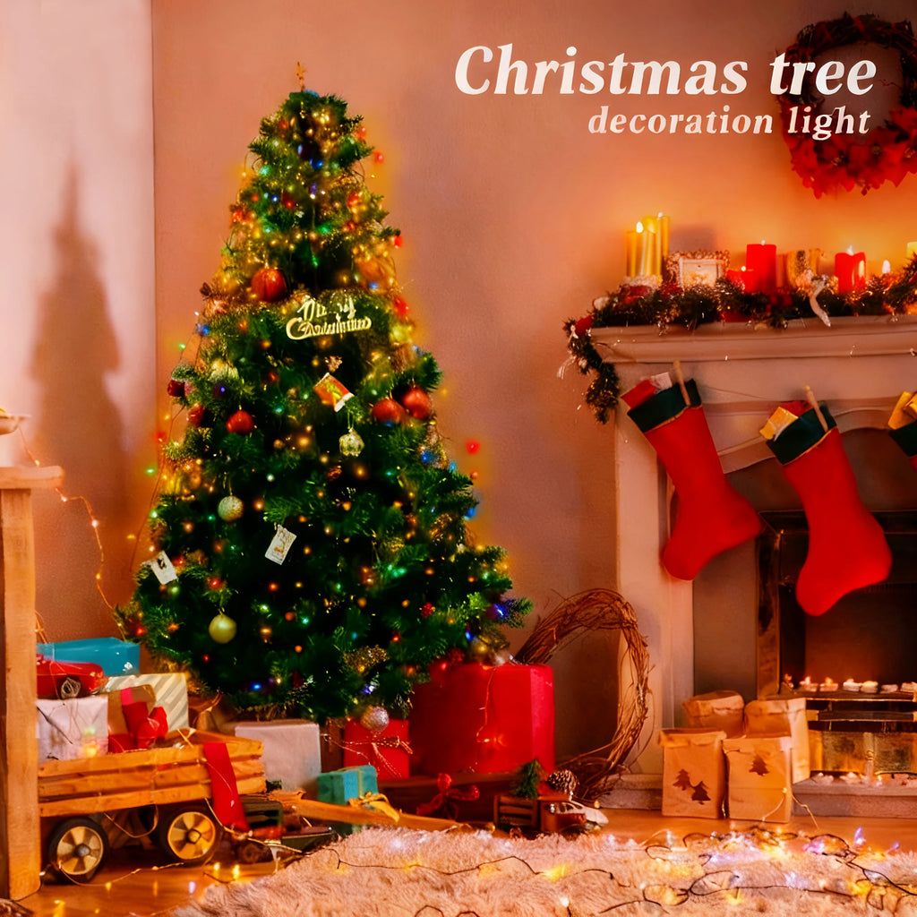 Luz decorativa para árvore de Natal, luz de ambiente alimentada por USB, adequada para uso interno e externo, decoração de Natal e feriados.
