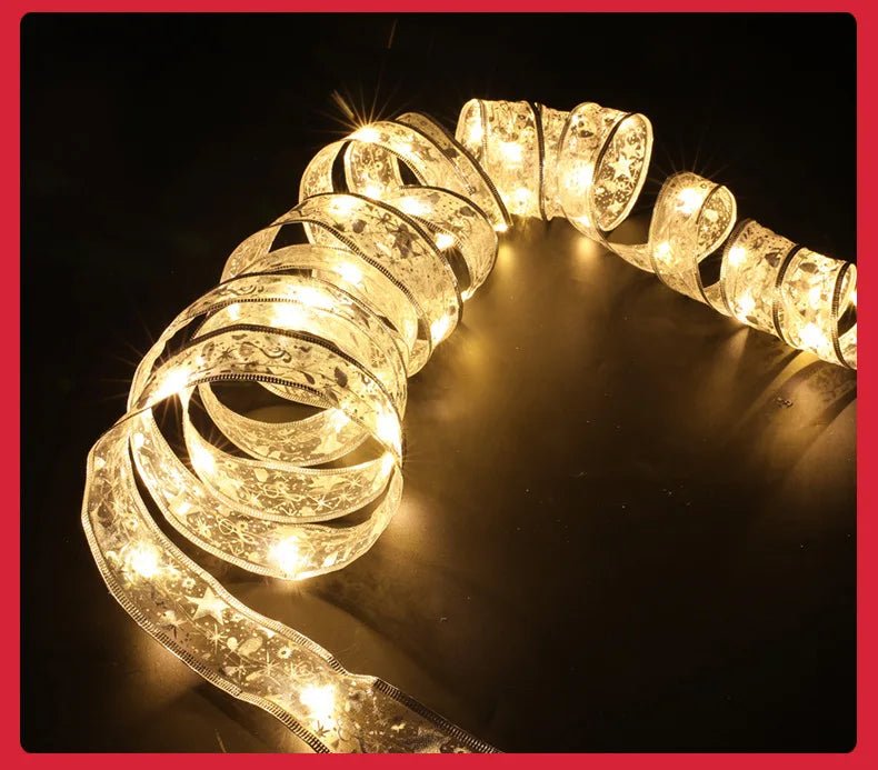 Decoração de natal fita luzes de fadas ornamento da árvore de natal luzes da corda de natal navida natal decoração de ano novo 2025