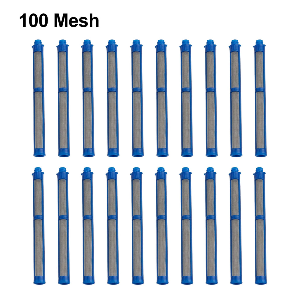 20 pçs 60/100/150 malha airless pintura pulverizador filtros alta filtragem airless pintura pulverizador filtro 11x110mm acessórios da ferramenta elétrica