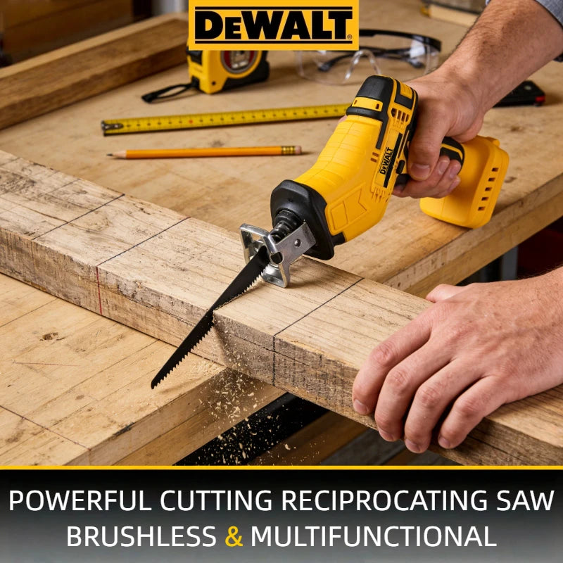 Serra Sabre Elétrica Dewalt 20V Sem Escovas: Serra Multifuncional com Motor Potente para Corte de Metal, Madeira e Tubos