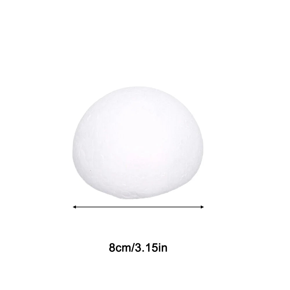 7.5/8/9/10/12/15cm meia redonda poliestireno bolas de espuma para diy natal crianças pintadas festa de casamento bolas de flores decoração