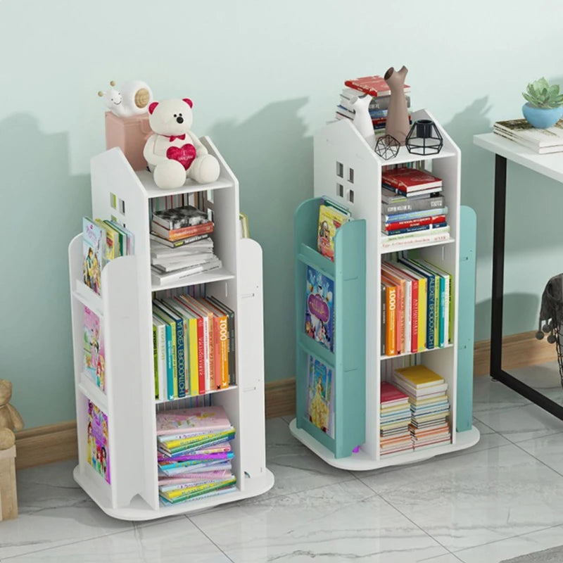 【Breeins】Madre de casa infantil, estante rotativa, livros, brinquedos, organizador de armazenamento, prateleira, armário, decoração de casa