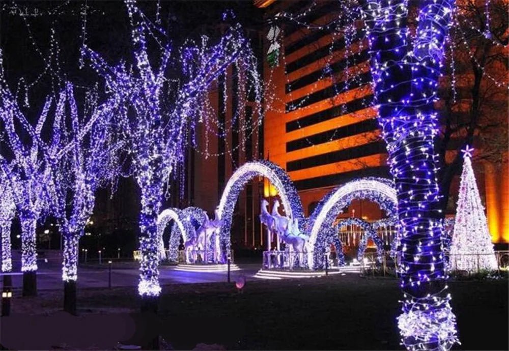 Luzes de natal 5m 10m 20m 30m 50m 100m led string luz de fadas 8 modos luzes de natal para pátio festa de casamento luzes do feriado