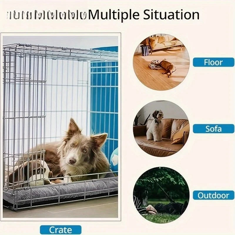Grande cama de pelúcia para cães, sofá engrossado, super macio, poliéster, tapete para animais de estimação, caixa para cães pequenos, médios e grandes