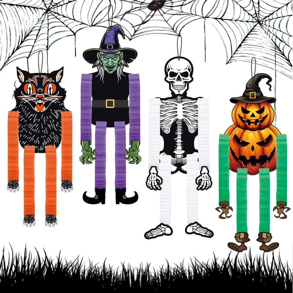 Decorações de Halloween para Pendurar: Abóboras, Bruxas, Gatos, Vampiros – Enfeites para Festas de Doçura ou Travessura, Decorações Internas e Externas para Jardim, Portas e Paredes