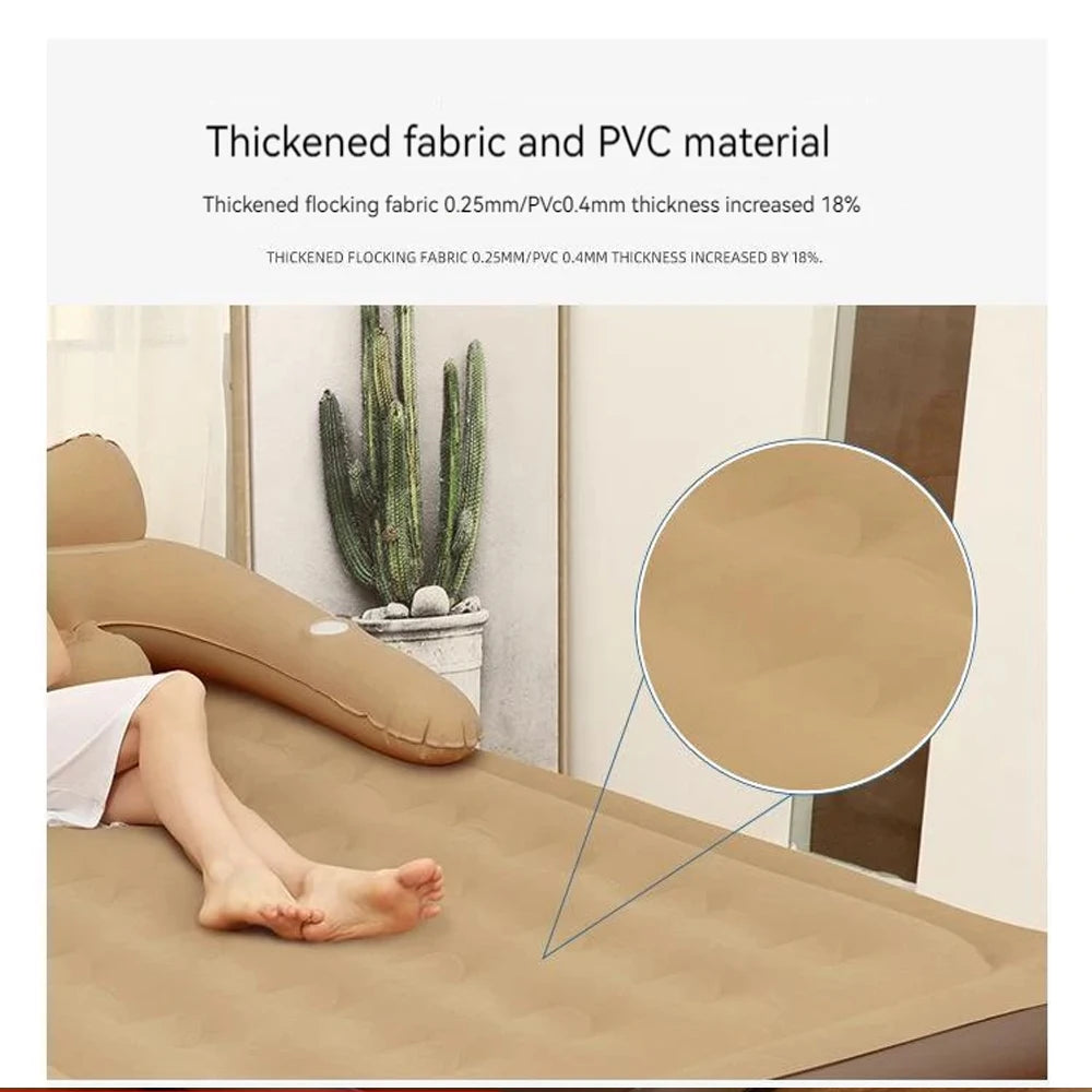 Colchão inflável para 2 pessoas, acampamento, dobrável, casa, interior, exterior, almofada de ar, 48cm de altura, preguiçoso, colocação, macio, amigável à pele